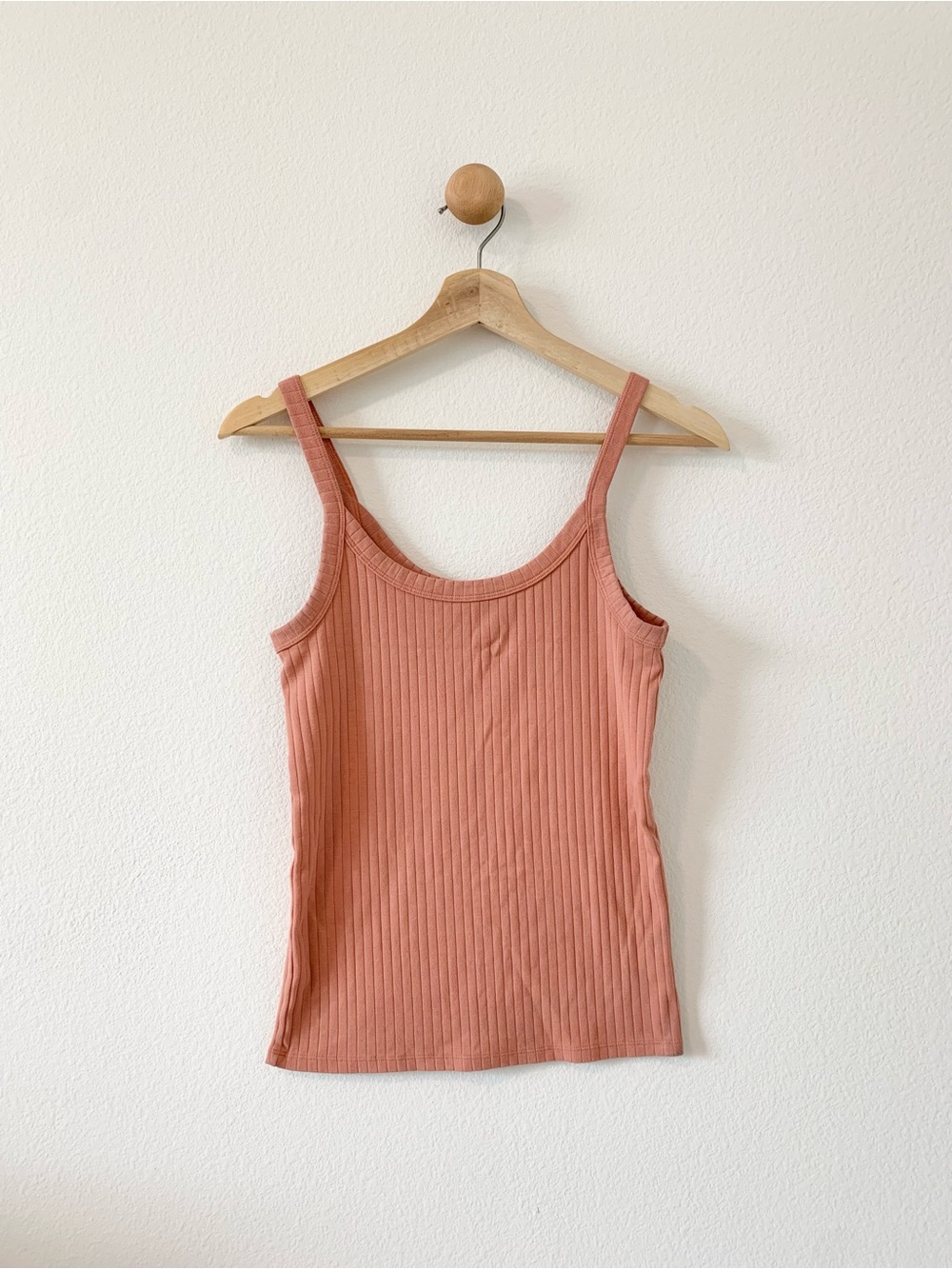 Aerie Orange Ribbed Spaghetti Strap Tank Top Medium